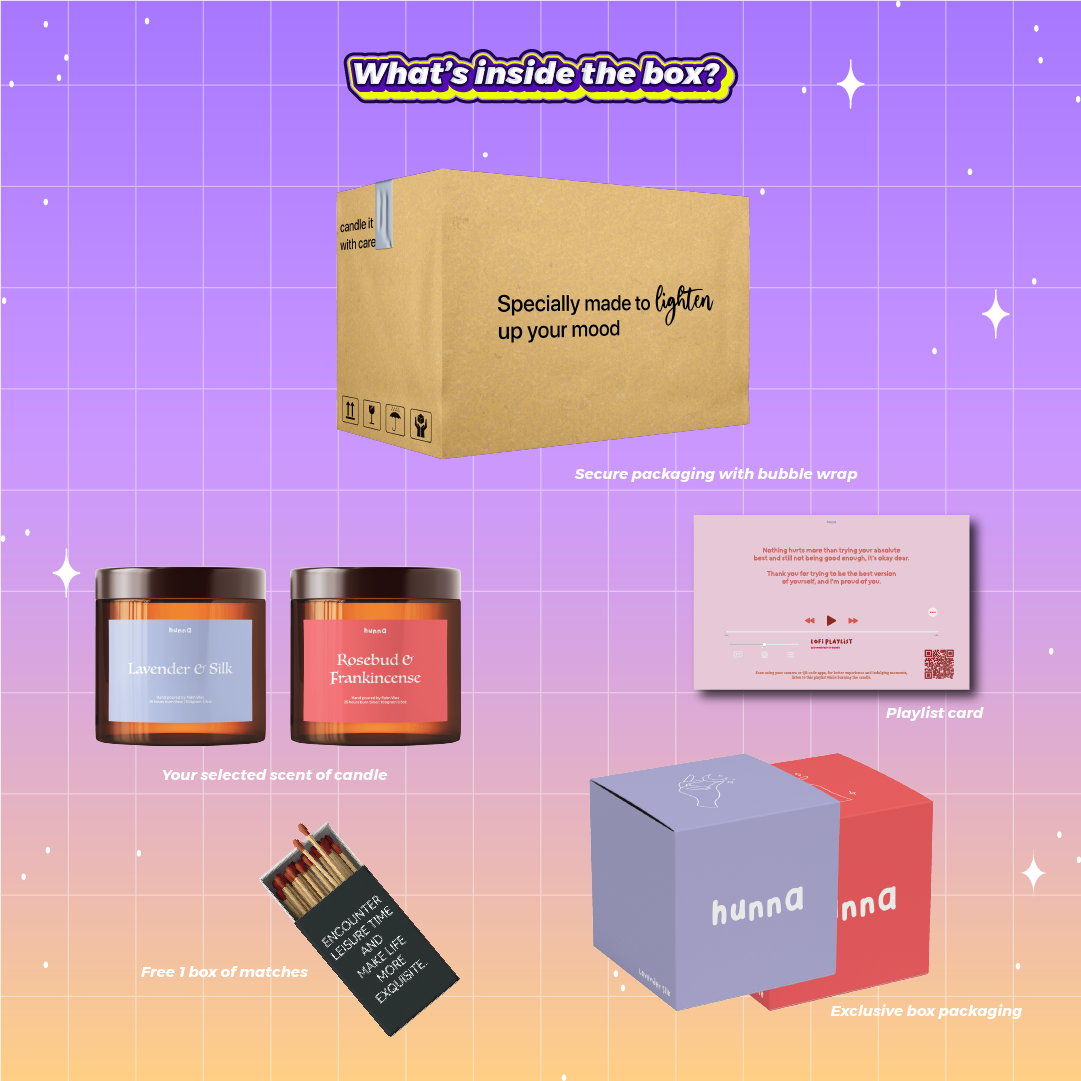 HUNNA Scented Candle Amber Jar